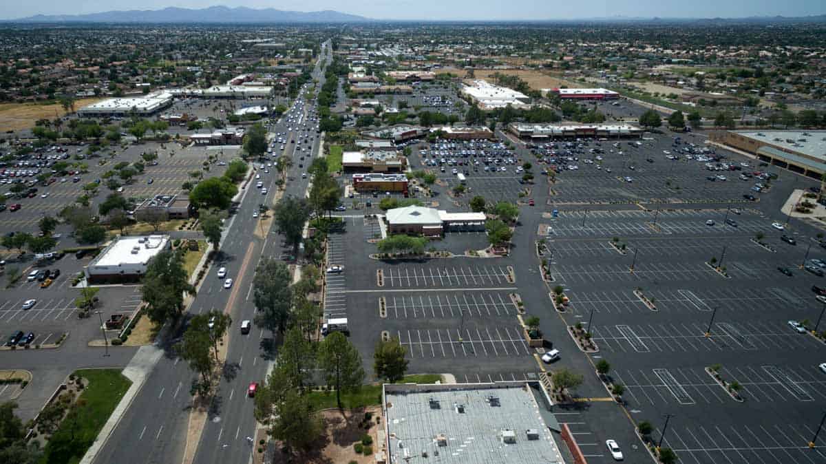 Aerial Drone Photos of BBVA Compass Bank Arizona