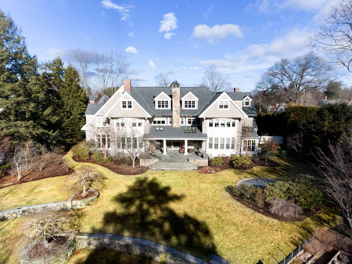 Real Estate Aerial Drone Photography 235 Highland Ave, Newton, MA