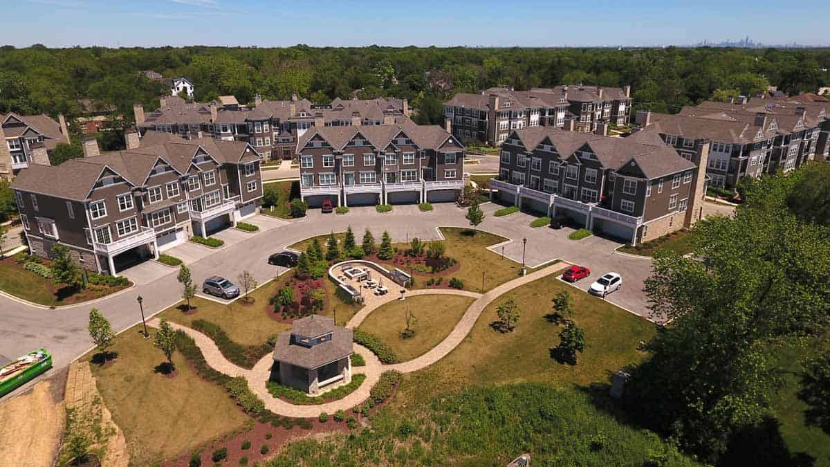 Drone Photos & Video of The Hamptons of Hinsdale Illinois