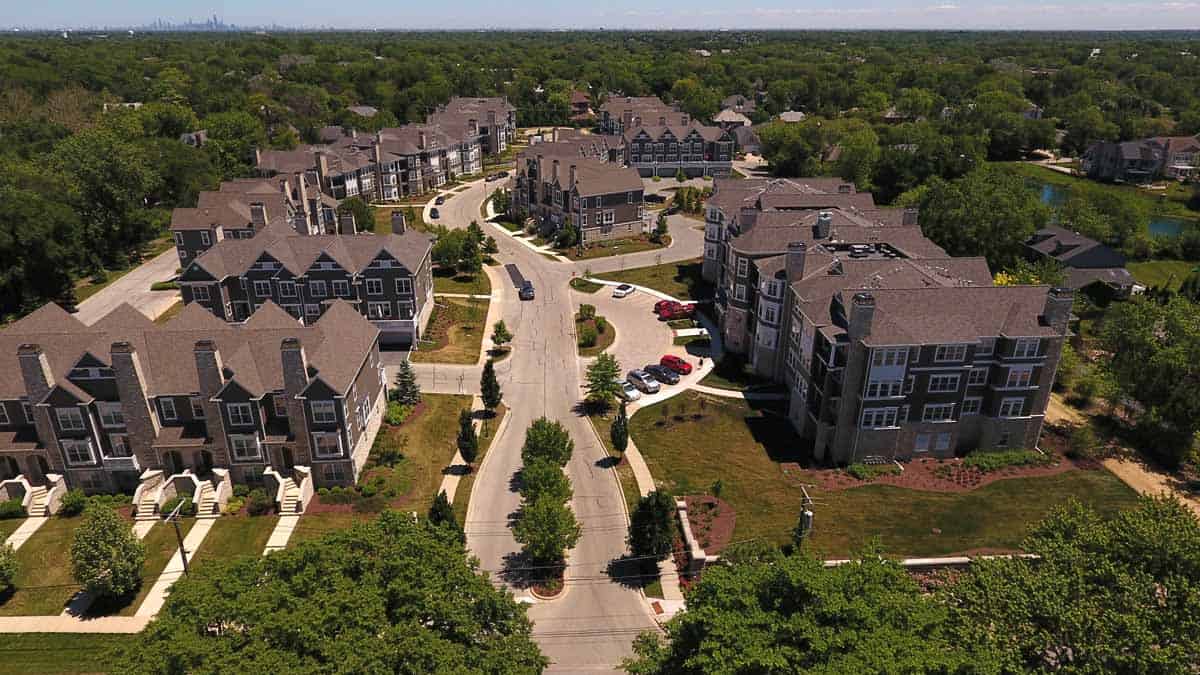 Drone Photos & Video of The Hamptons of Hinsdale Illinois
