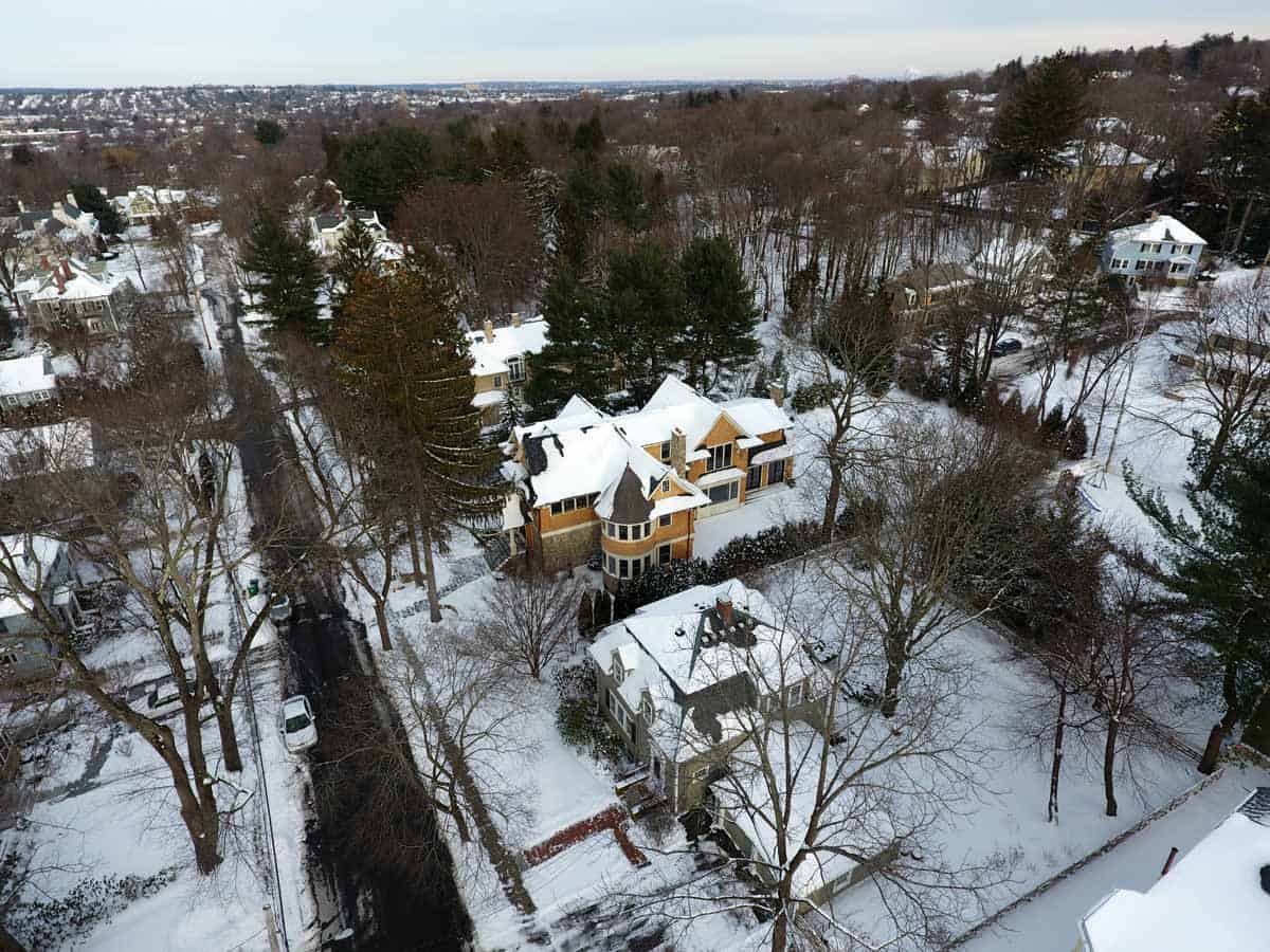 Drone Aerial Real Estate Photography 88 Hyde St. Newton, MA
