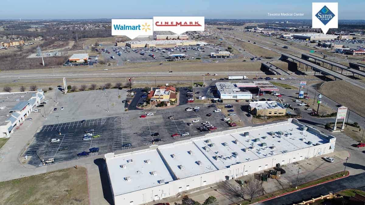 Aerial Photos & Video of Commercial Retail Space in Sherman, TX