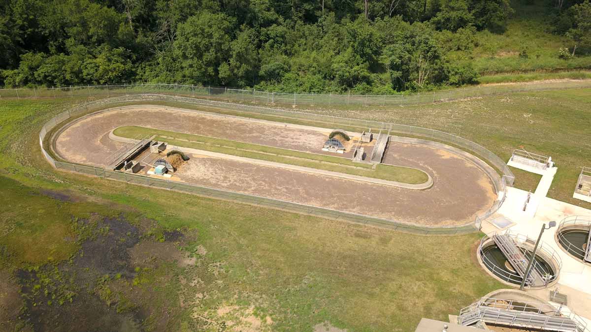 Drone Photo Inspection of Wastewater Treatment Plant North Liberty