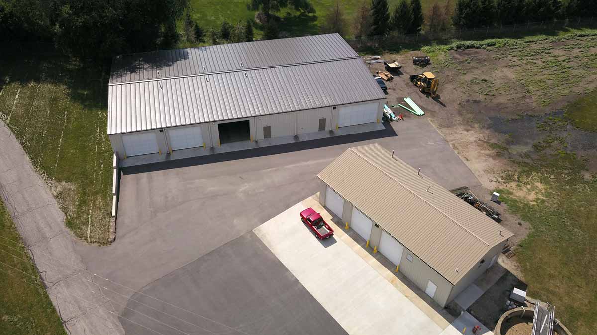 Drone Photo Inspection of Wastewater Treatment Plant North Liberty