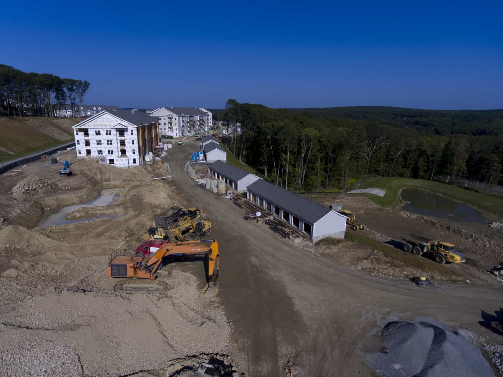 Aerial Drone Photos of Cirrus Apartments in Ashland, MA