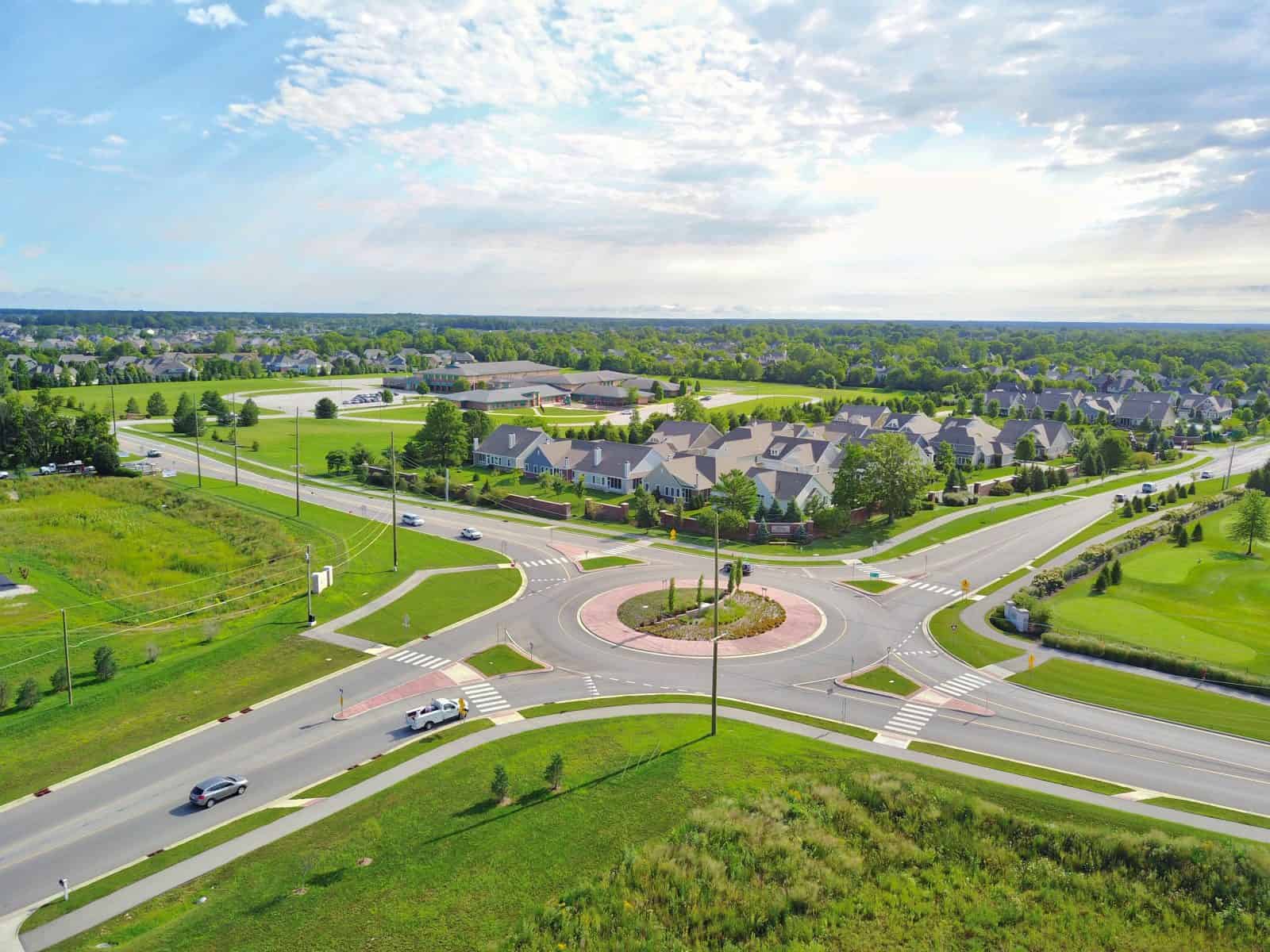 Aerial Drone Photos of the 161st & Carey Rd Intersection Westfield, IN