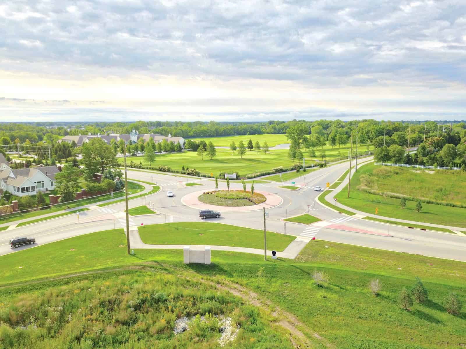 Aerial Drone Photos of the 161st & Carey Rd Intersection Westfield, IN