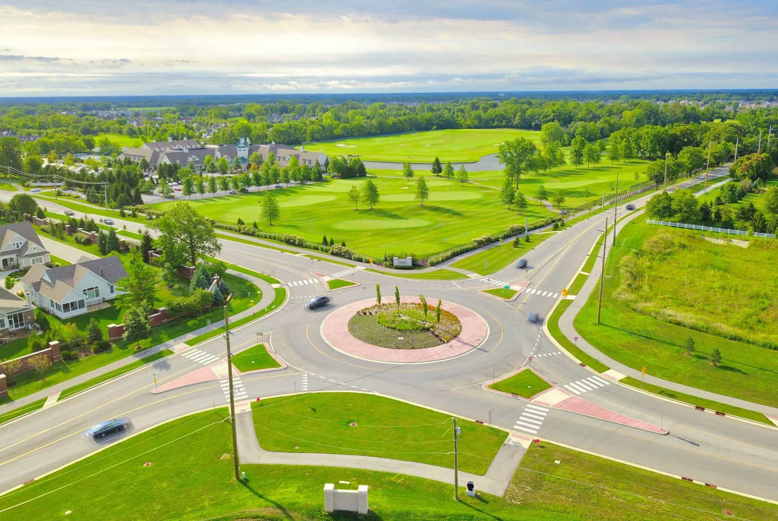 Aerial Drone Photos of the 161st & Carey Rd Intersection Westfield, IN