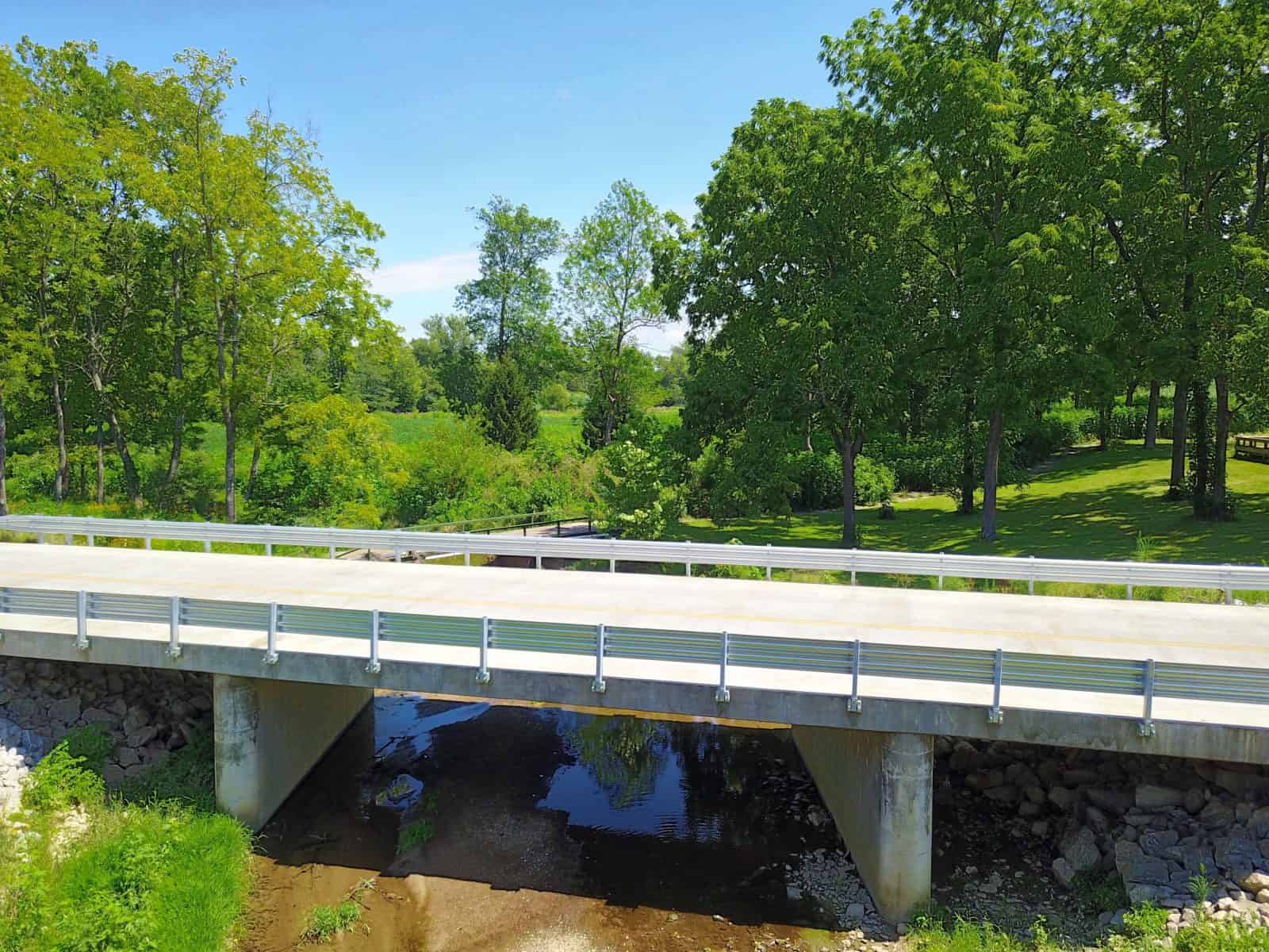 Aerial Photos of the Bartholomew County Bridge in Columbus, Indiana