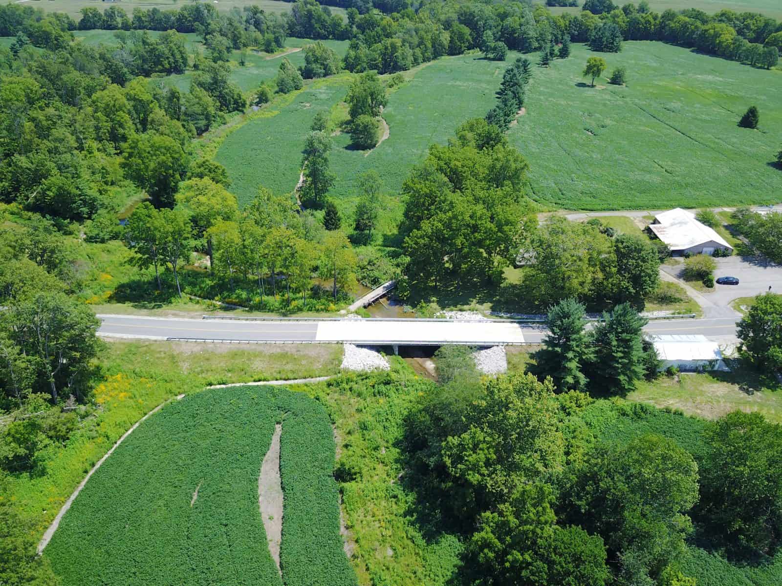 Aerial Photos of the Bartholomew County Bridge in Columbus, Indiana