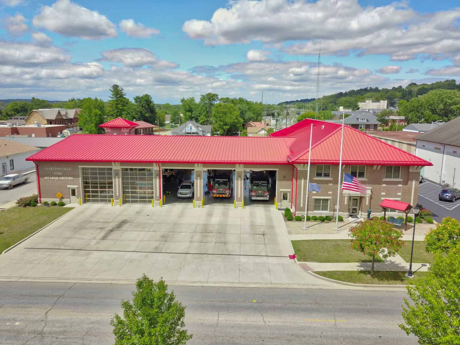 Aerial Drone Photos of the Martinsville, IN Fire Station