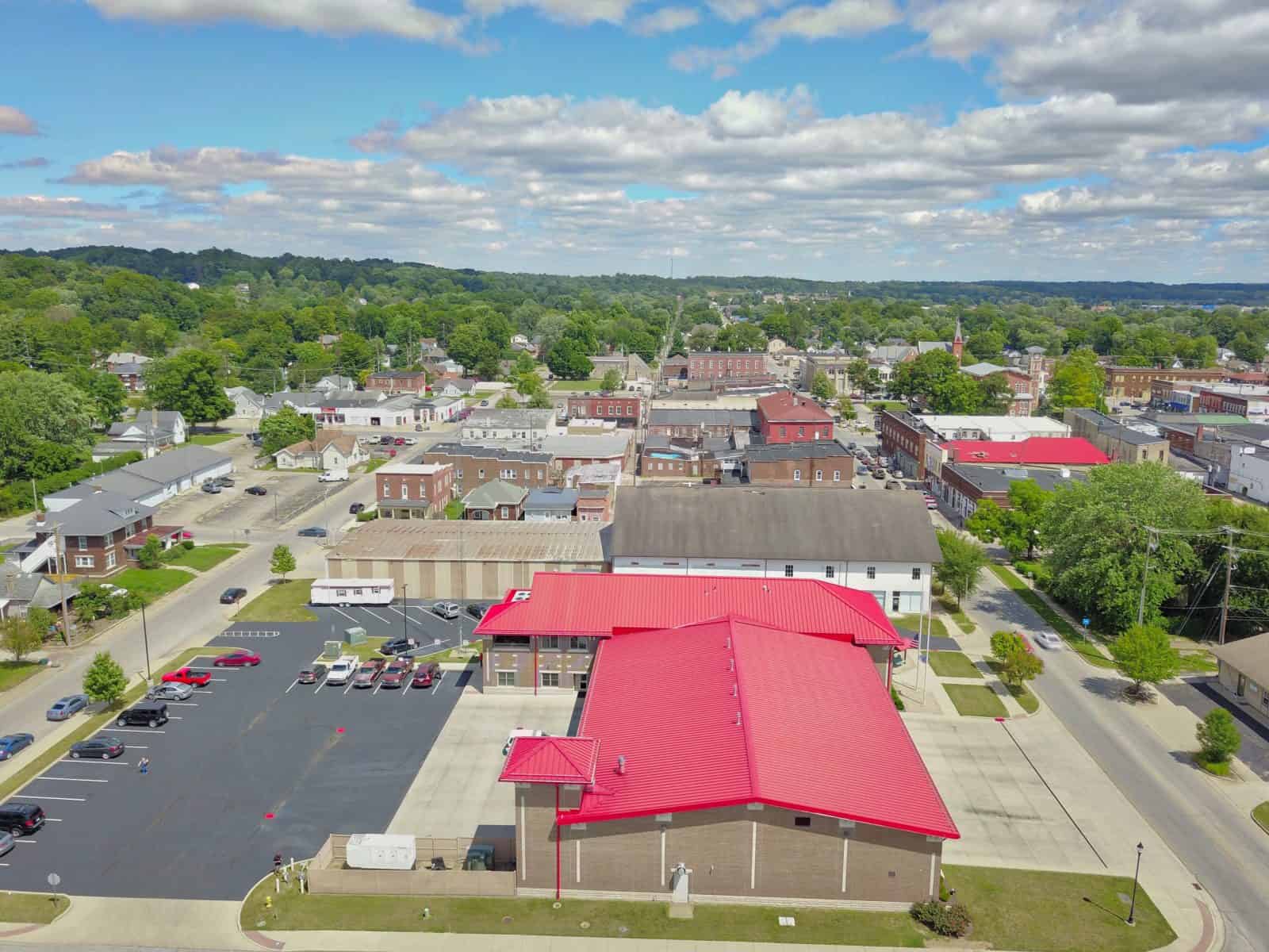 Aerial Drone Photos of the Martinsville, IN Fire Station