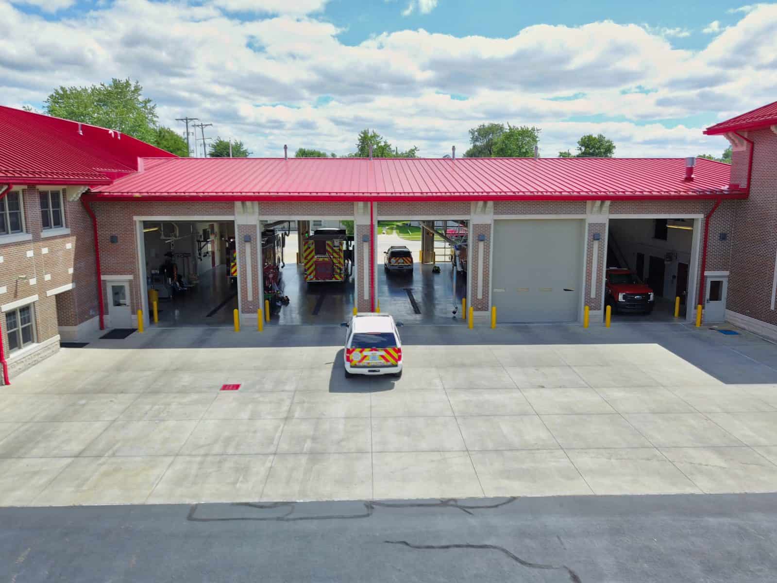 Aerial Drone Photos of the Martinsville, IN Fire Station