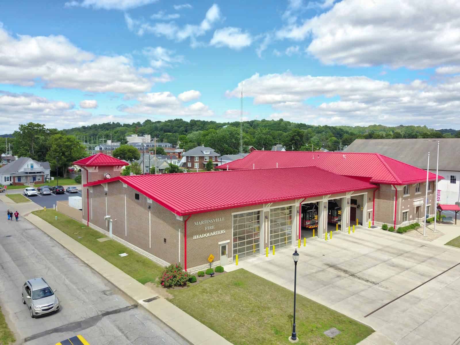 Aerial Drone Photos of the Martinsville, IN Fire Station