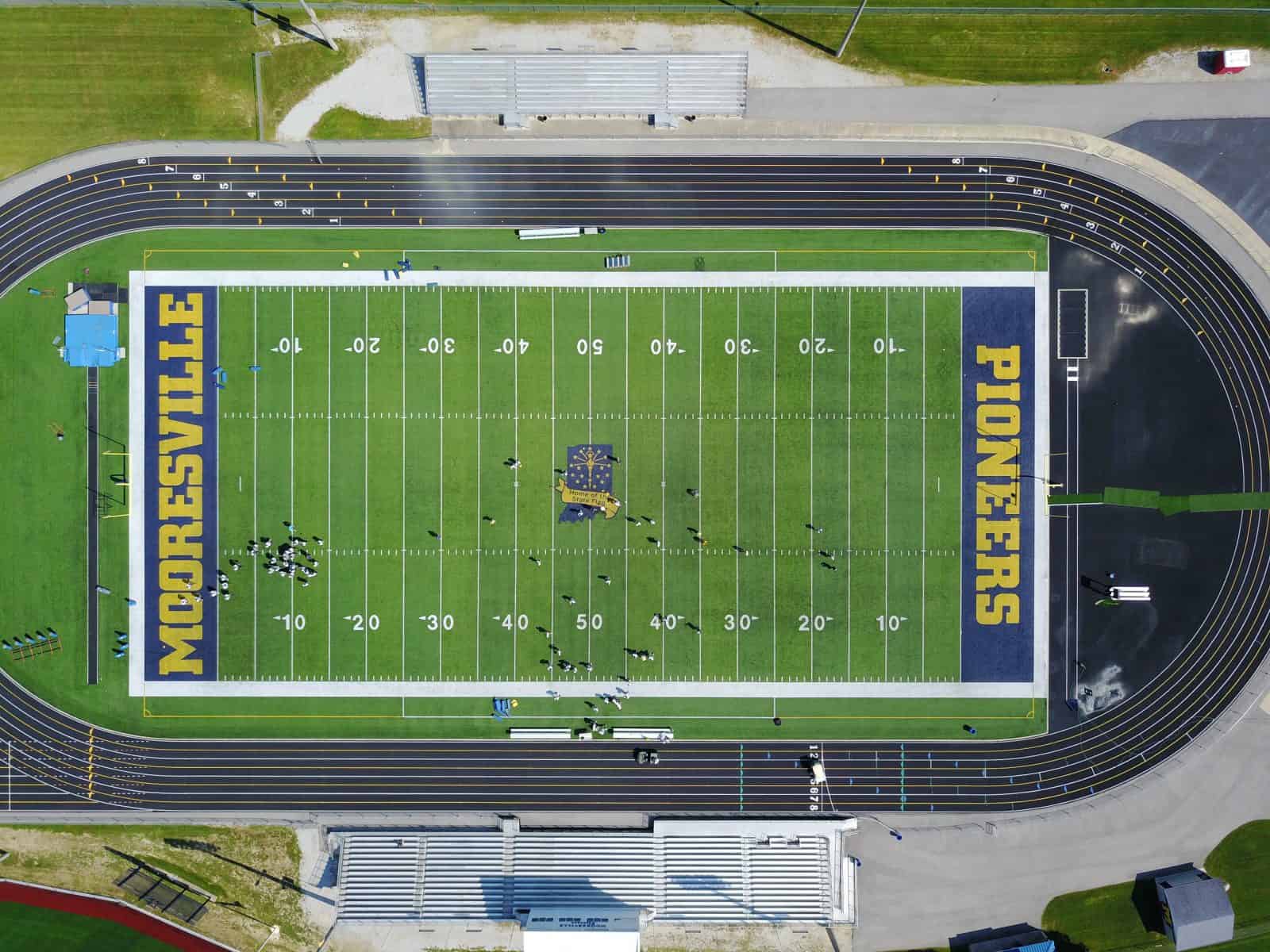 Aerial Photos of the Mooresville HS Football Field in Mooresville, Indiana