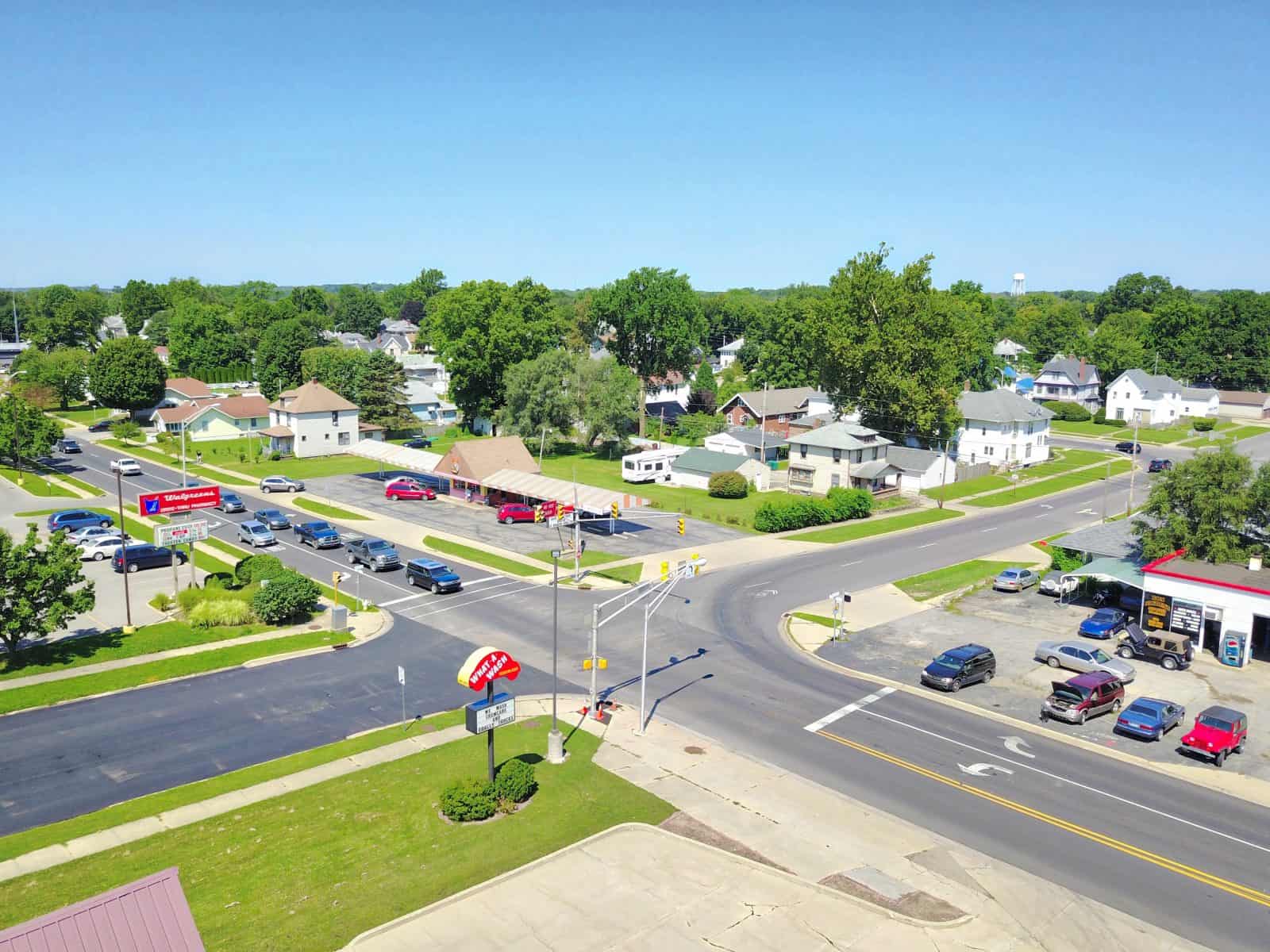 Aerial Drone Photos of 24th St & E Market St., Logansport, Indiana