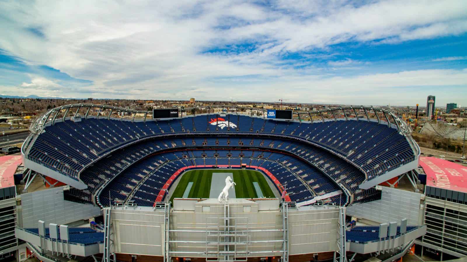 Aerial Drone Photos of Mile High Stadium - Denver Broncos