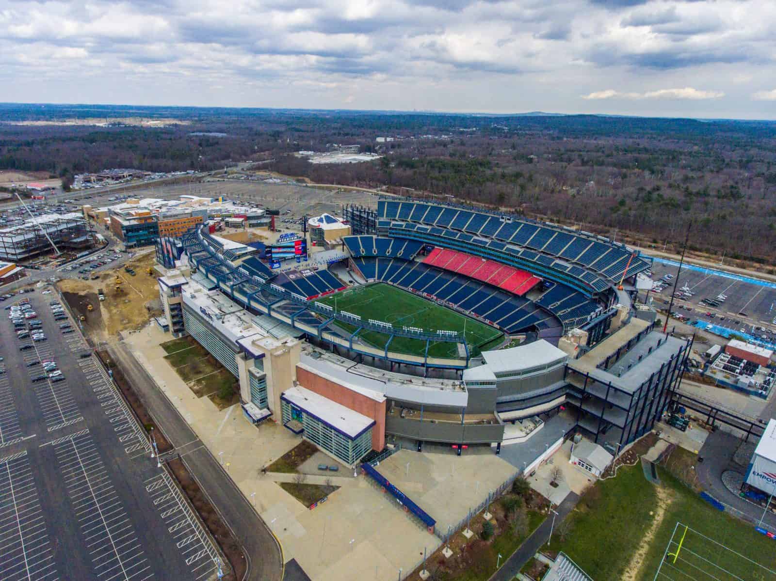 Gillette Stadium Aerial Drone Photography Aeiral Photos Massachusetts