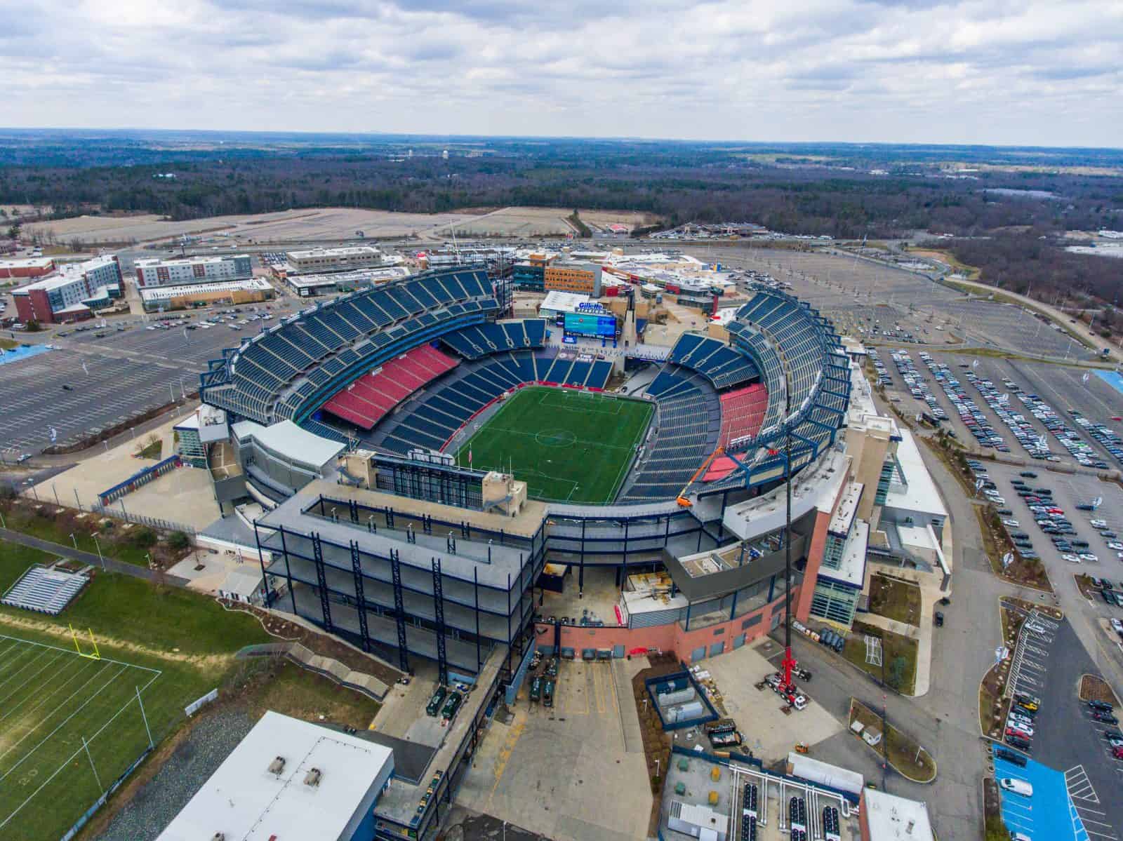 Gillette Stadium Aerial Drone Photography Aeiral Photos Massachusetts