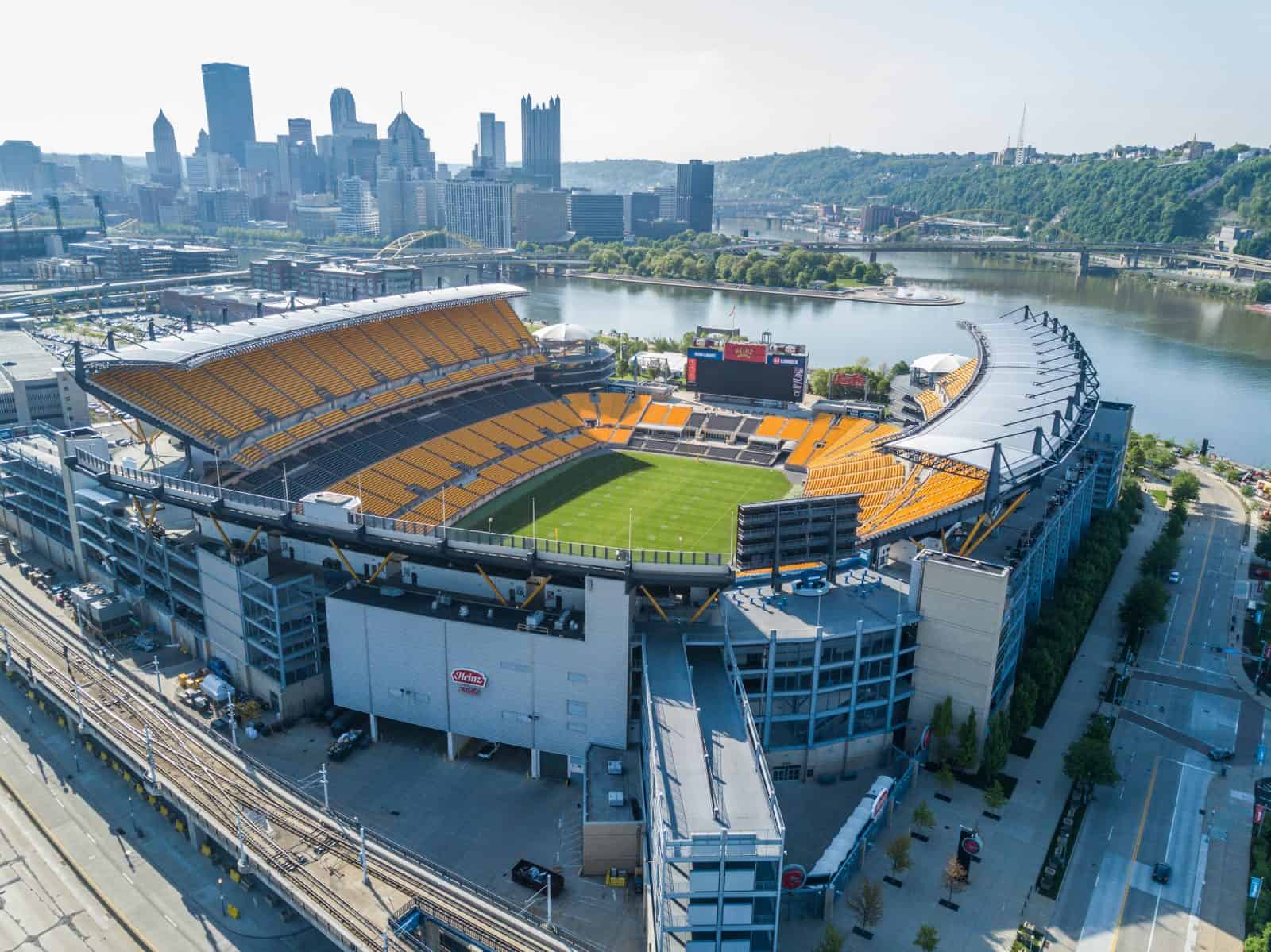 Aerial Drone Photos of the Home of the Pittsburgh Steelers Heinz Field