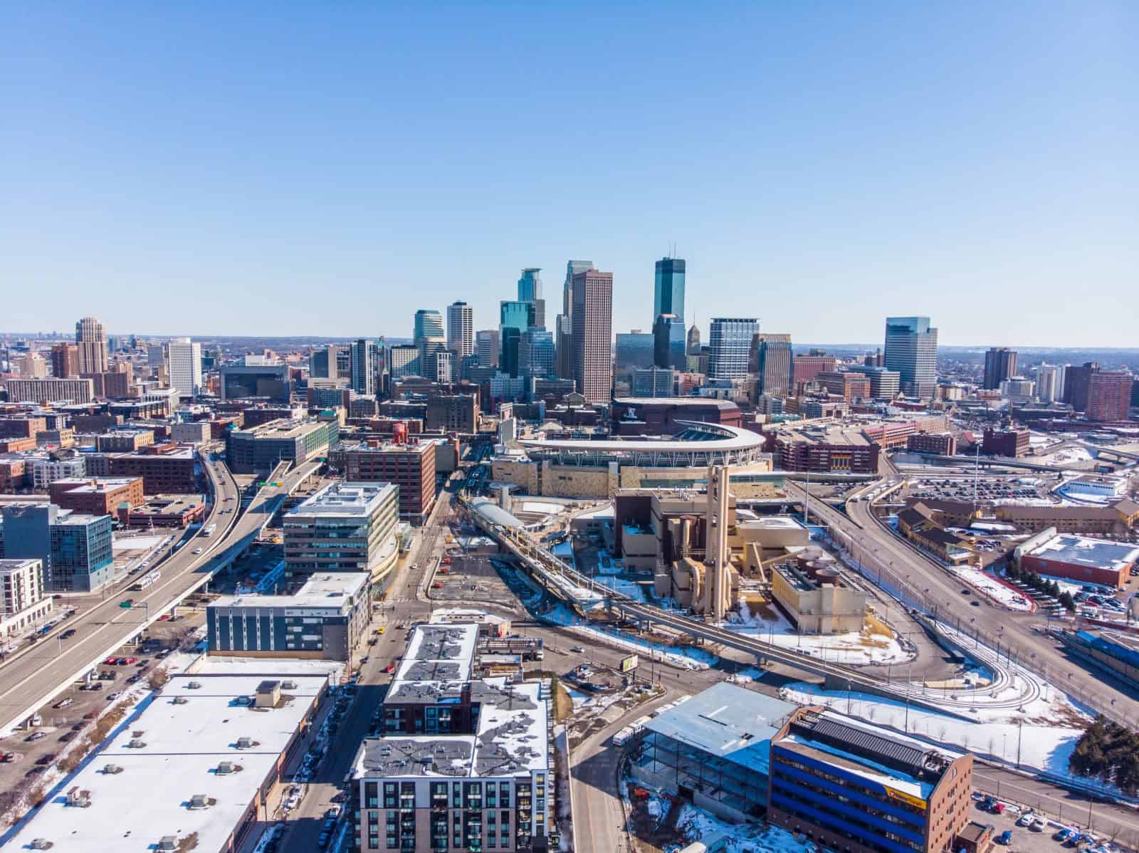 Aerial Drone Photos of Target Field 1 Twins Way, Minneapolis, Minnesota