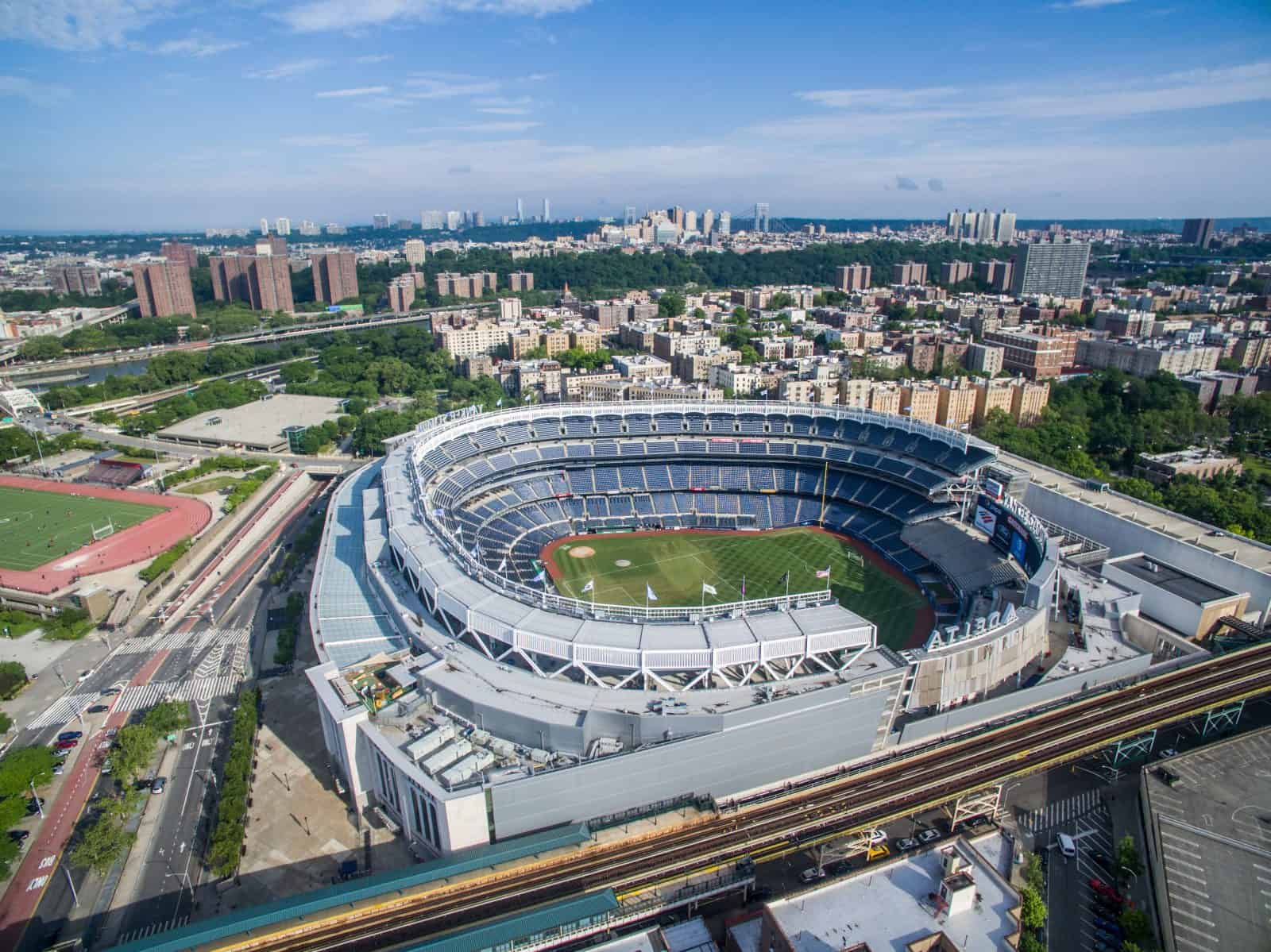 Aerial Drone Photos Yankee Stadium, 1 E 161st St, Bronx, New York