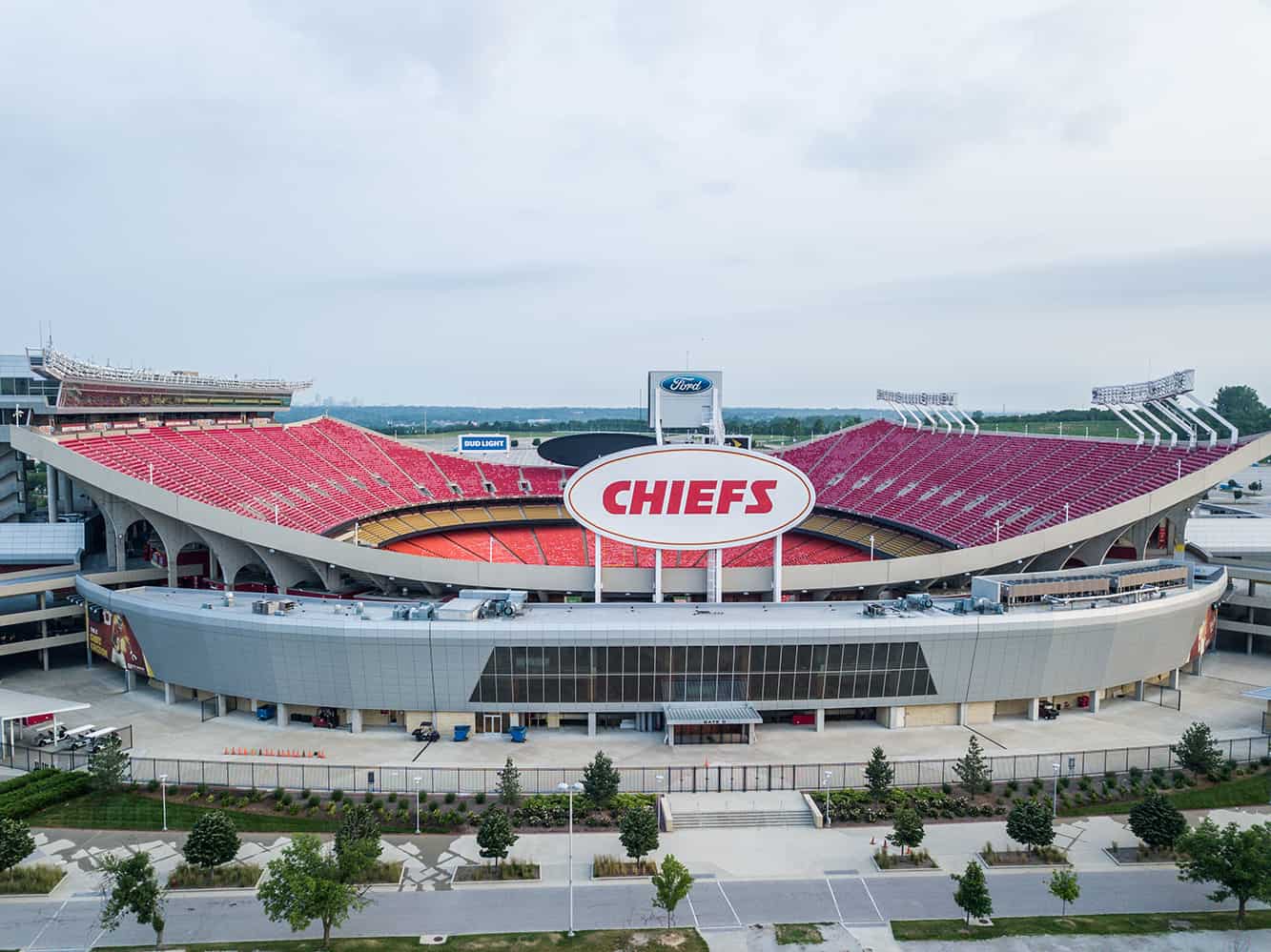 Drone Imagery of Arrowhead Stadium Kansas City, Missouri