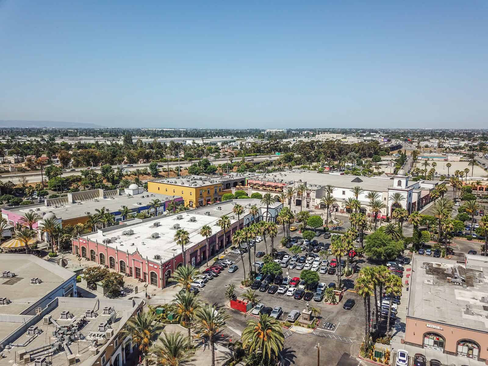 Lynwood, California Drone Images Plaza Mexico Shopping Center