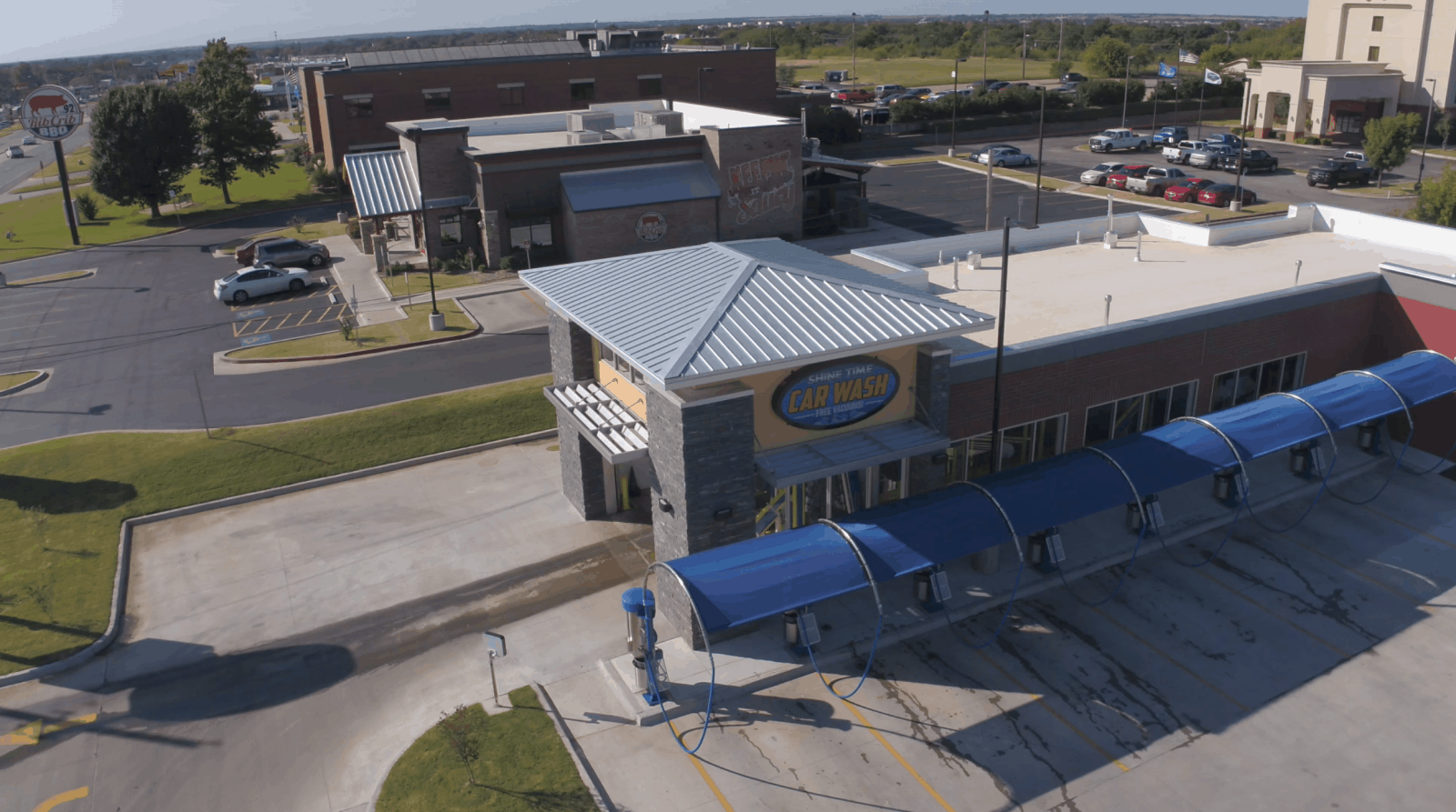 Drone Photos & Video of Shine Time Car Wash in Duncan, Oklahoma