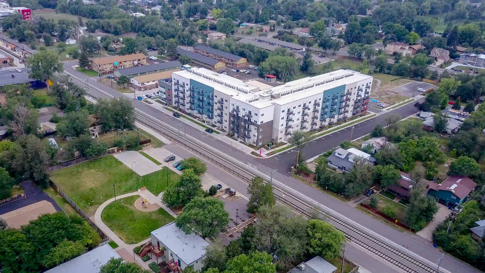 aerial photo of hotel in Colorado