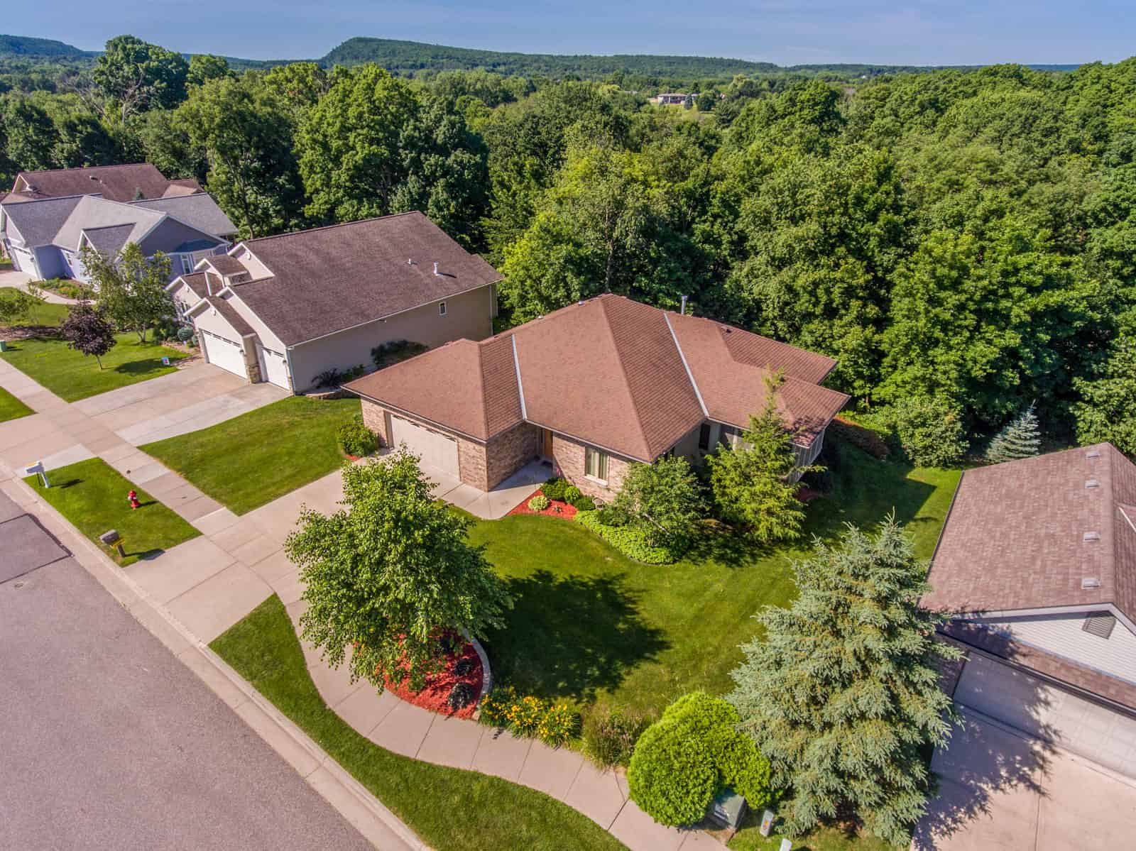 Wisconsin residential real estate drone photo