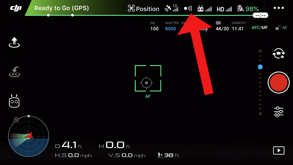 dji go app setting screenshot