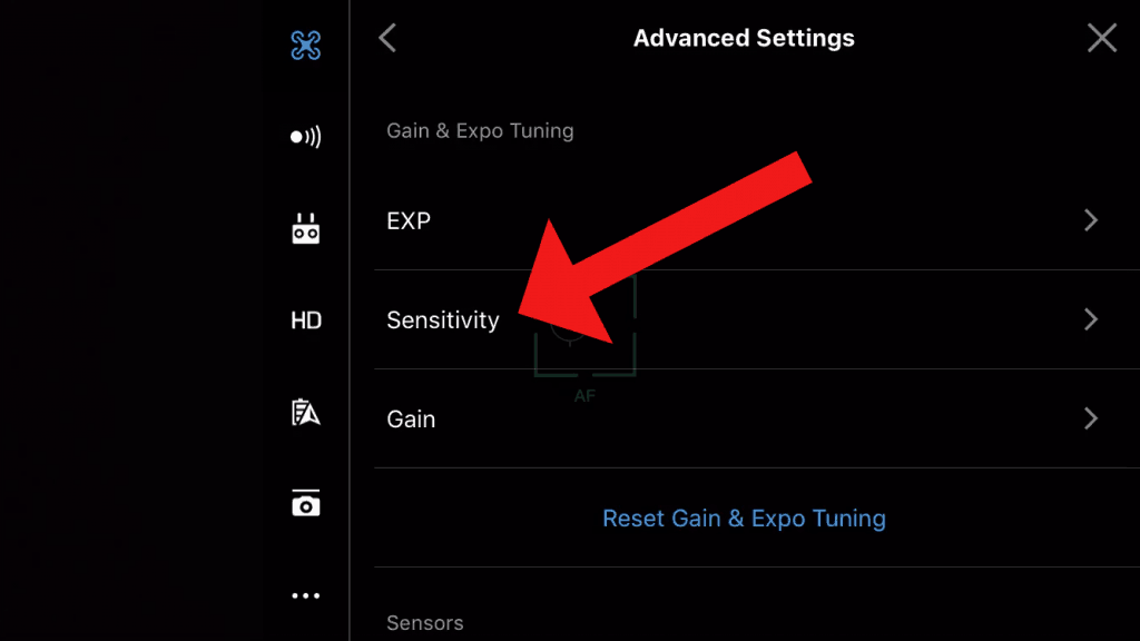 dji go sensitivity settings