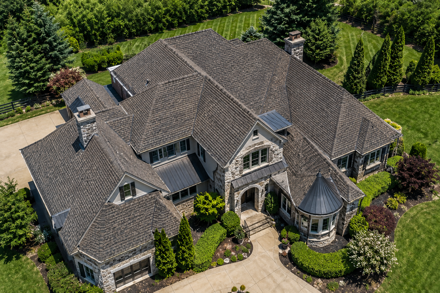 Large Residential Drone Roof Inspection Service